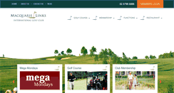 Desktop Screenshot of macquarielinksgolfclub.com.au