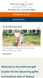 Mobile Screenshot of macquarielinksgolfclub.com.au